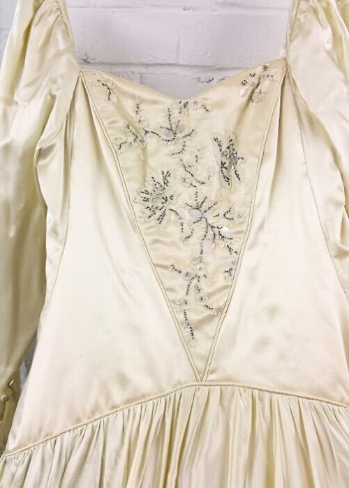 1980's wedding dress before the re-design process