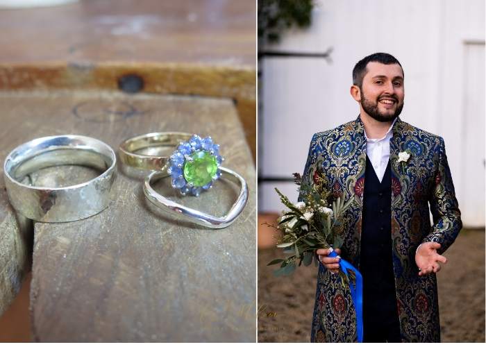 Upcycled wedding Dress, bespoke wedding rings