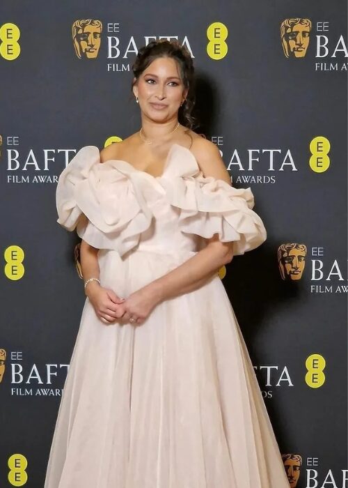 British Actor Jada Asha on the red carpet at the BAFTAs FIM AWARDS 2024