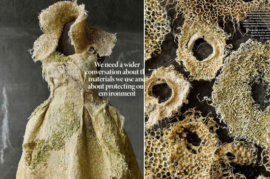 Are your clothes making you sick? Photos shows decaying materials restyled unto a dress mannequin